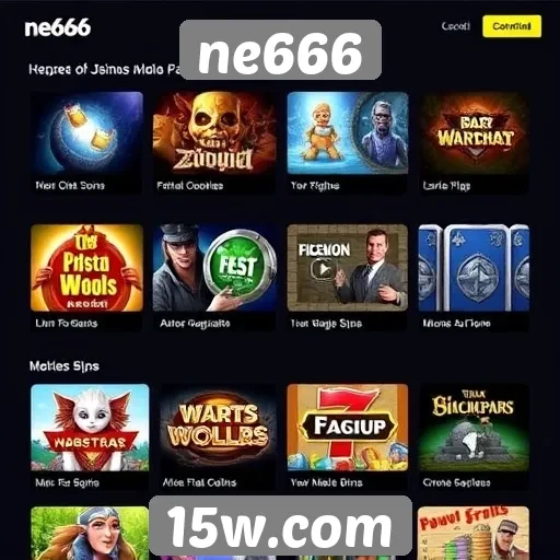 Recursos mais populares do site ne666